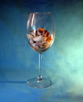 Shells In The Glass Stock Photos