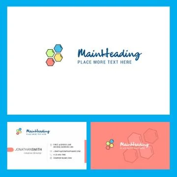 Shells  Logo design with Tagline &amp; Front and Back Busienss Card Template. Vec Stock Illustration
