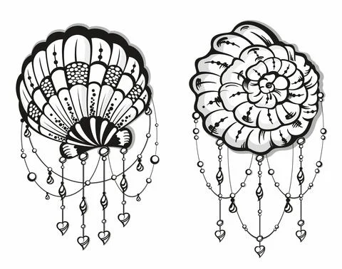 Shells  logo symbol icon vector graphic design illustration Stock Illustration