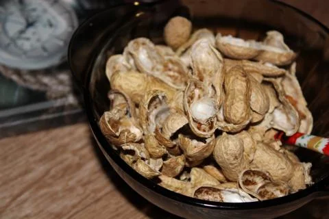 The shells from the nuts. Stock Photos