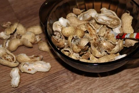 The shells from the nuts Stock Photos
