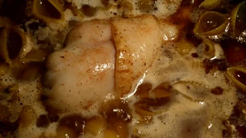 Shells pasta with chicken drumstick Vidéo 302143911