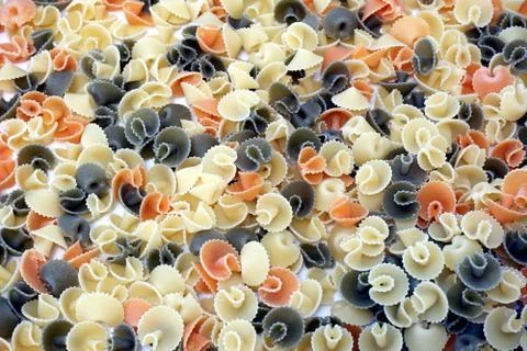 Shells of  pasta close up background 스톡 사진