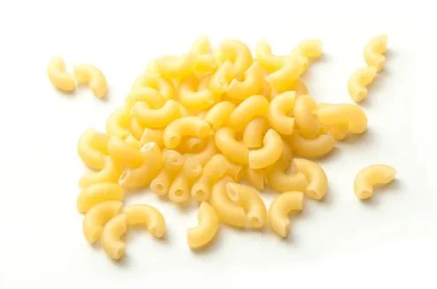 Shells pasta on white background Stock Photos