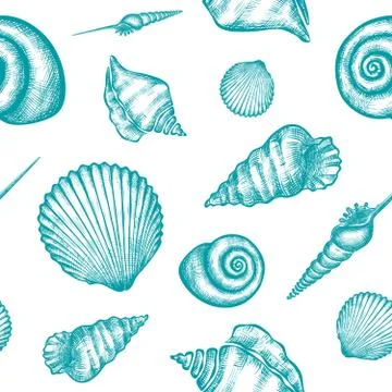 Shells pattern Stock Illustration