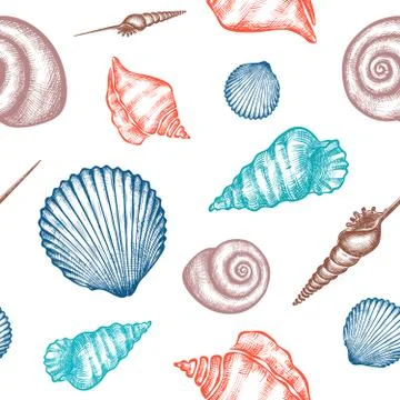 Shells pattern Illustrazione stock