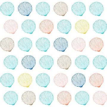 Shells pattern イラスト素材