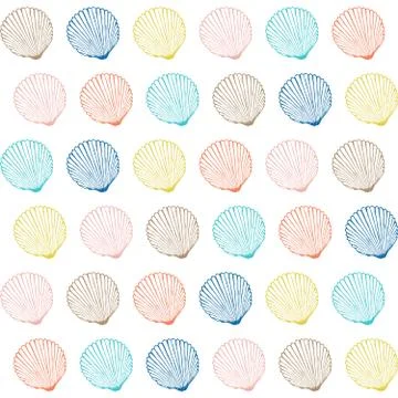 Shells pattern  Stock Illustration