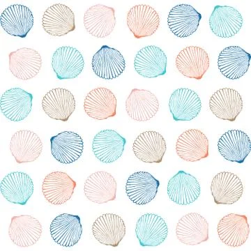 Shells pattern  Stock Illustration