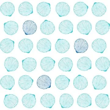 Shells pattern  Illustrazione stock