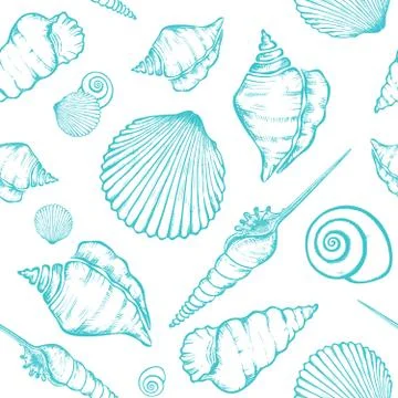 Shells pattern Illustrazione stock