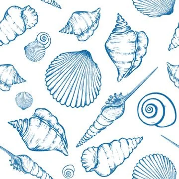 Shells pattern Stock Illustration