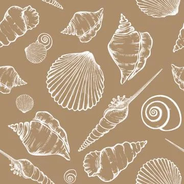 Shells pattern Illustrazione stock