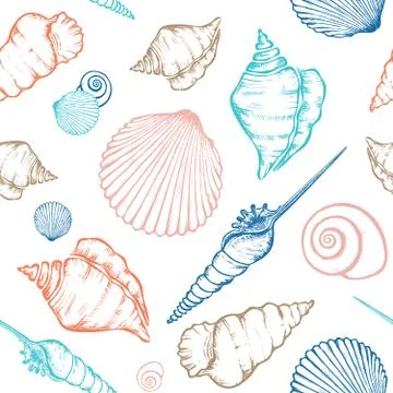 Shells pattern Stock Illustration