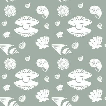 Shells Seamless Pattern Stock Illustration