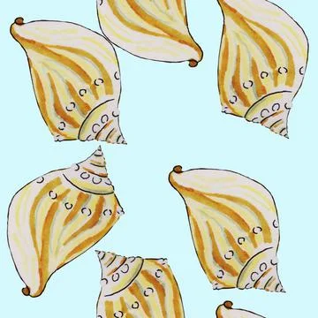 Shells, shellfish Stock Illustration