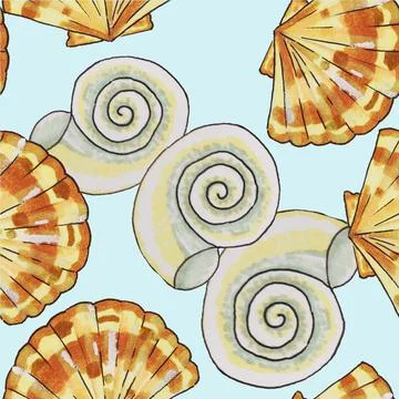 Shells, shellfish Stock Illustration