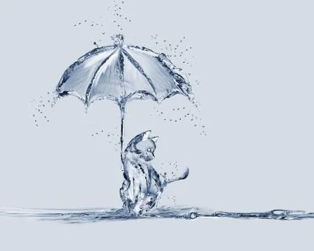 Sheltered Cat Stock Illustration