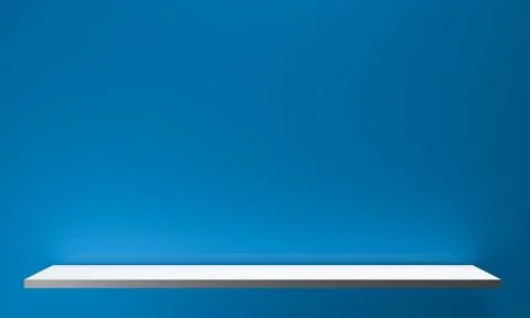 Shelve on a blue wall Stock Illustration