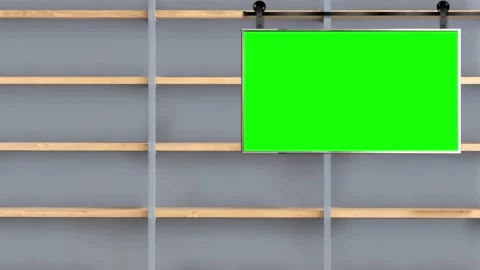 Shelves and Library Virtual Set Background Rolling TV Stock Footage 155866592