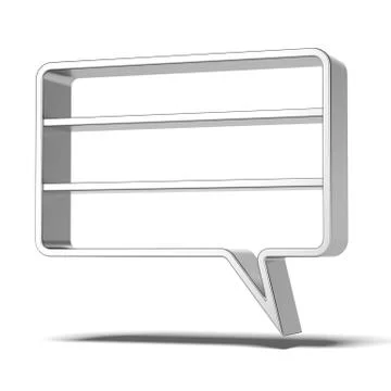 Shelves as bubbles speech 库存插图