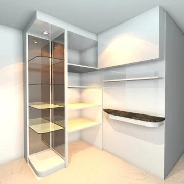 Shelves designs white Stock Illustration
