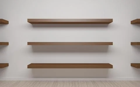 Shelves of goods showcase Stock Illustration