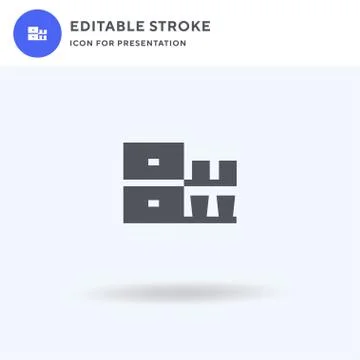 Shelves icon vector, filled flat sign, solid pictogram isolated on white, log イラスト素材