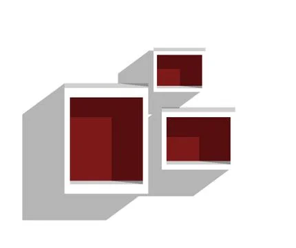 Shelves on wall Stock Illustration