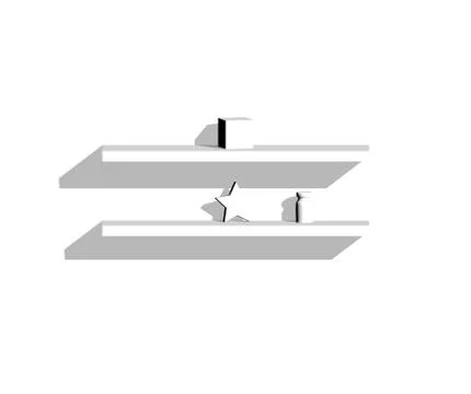 Shelves on wall Stock Illustration