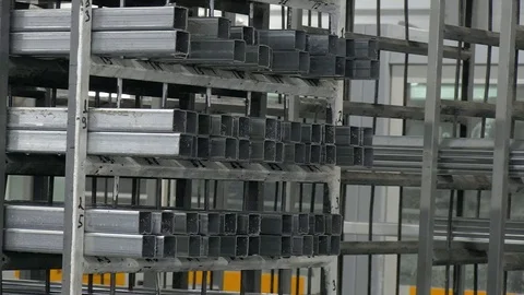 Shelving at the factory Stock Footage 103373185