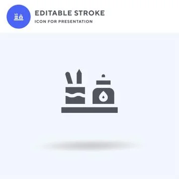 Shelving icon vector, filled flat sign, solid pictogram isolated on white, logo Illustrazione stock