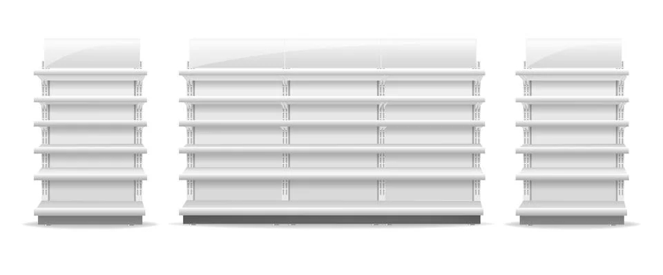Shelving rack for store trading empty template for design stock vector Stock Illustration