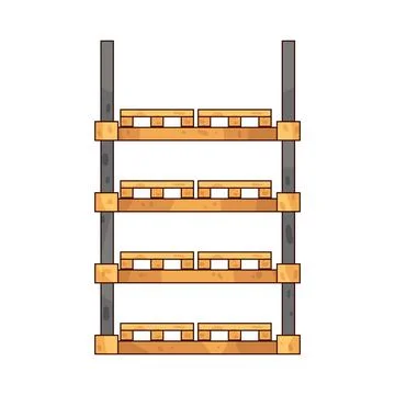 Shelving Unit illustration Stock Illustration