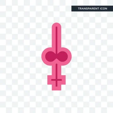 Shemale vector icon isolated on transparent background, shemale logo design Illustrazione stock