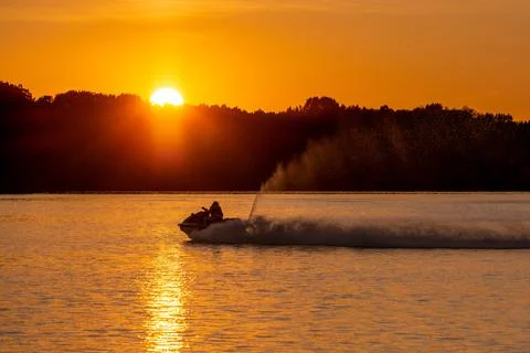 Shenango Lake Sunset Stock-Fotos