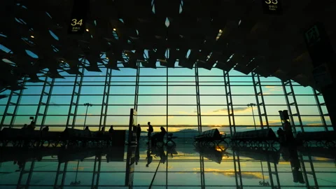 Shenchen airport 5K Stock Footage
