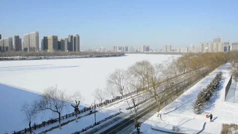 Shenshuiwan Park in Winter Vídeo Stock 85693905