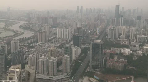 Shenzhen from above Stock Footage 10861391
