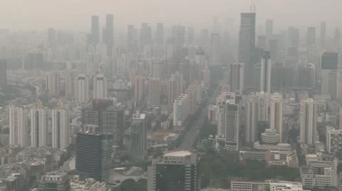 Shenzhen from above Video stock 10861476