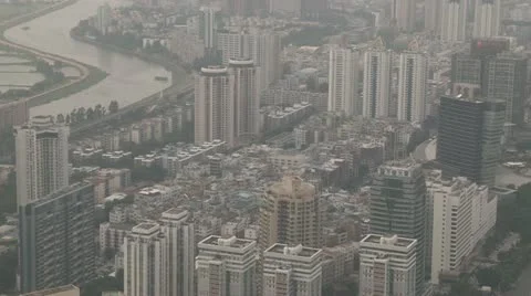 Shenzhen from above Video stock 10861487
