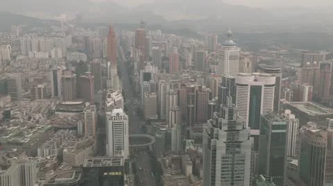 Shenzhen from above Video stock 10861697