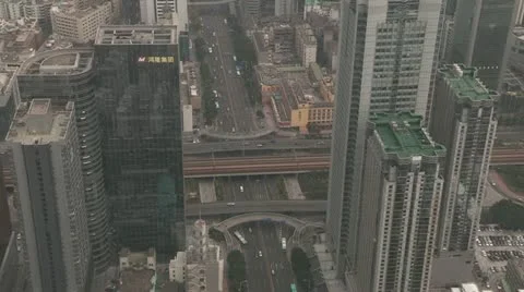 Shenzhen from above Stock Footage 10862634