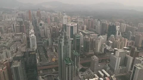 Shenzhen from above Video stock 10862713