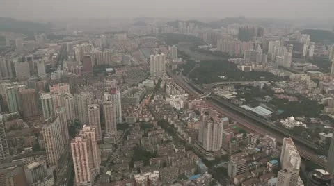 Shenzhen from above Video stock 10862726