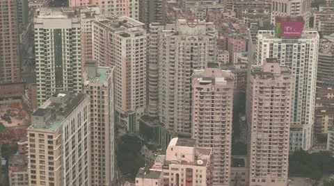 Shenzhen from above Video stock 10862728