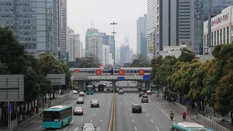 Shenzhen City Scene Stock Footage 203528727