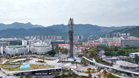 Shenzhen Dameisha Park Modern Architecture and Coastal Scenery 库存影片 331551955