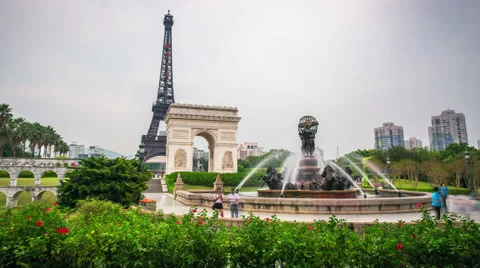 Shenzhen Eiffel Tower Timelapse Stock Footage 51717655