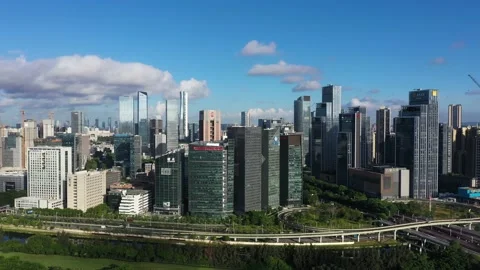 Shenzhen high-tech Park, The best high-tech industrial zone in China Stock Footage 219459731